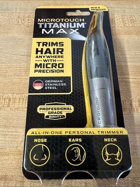 Titanium MicroTouch Max Personal Trimmer in Silver and Yellow